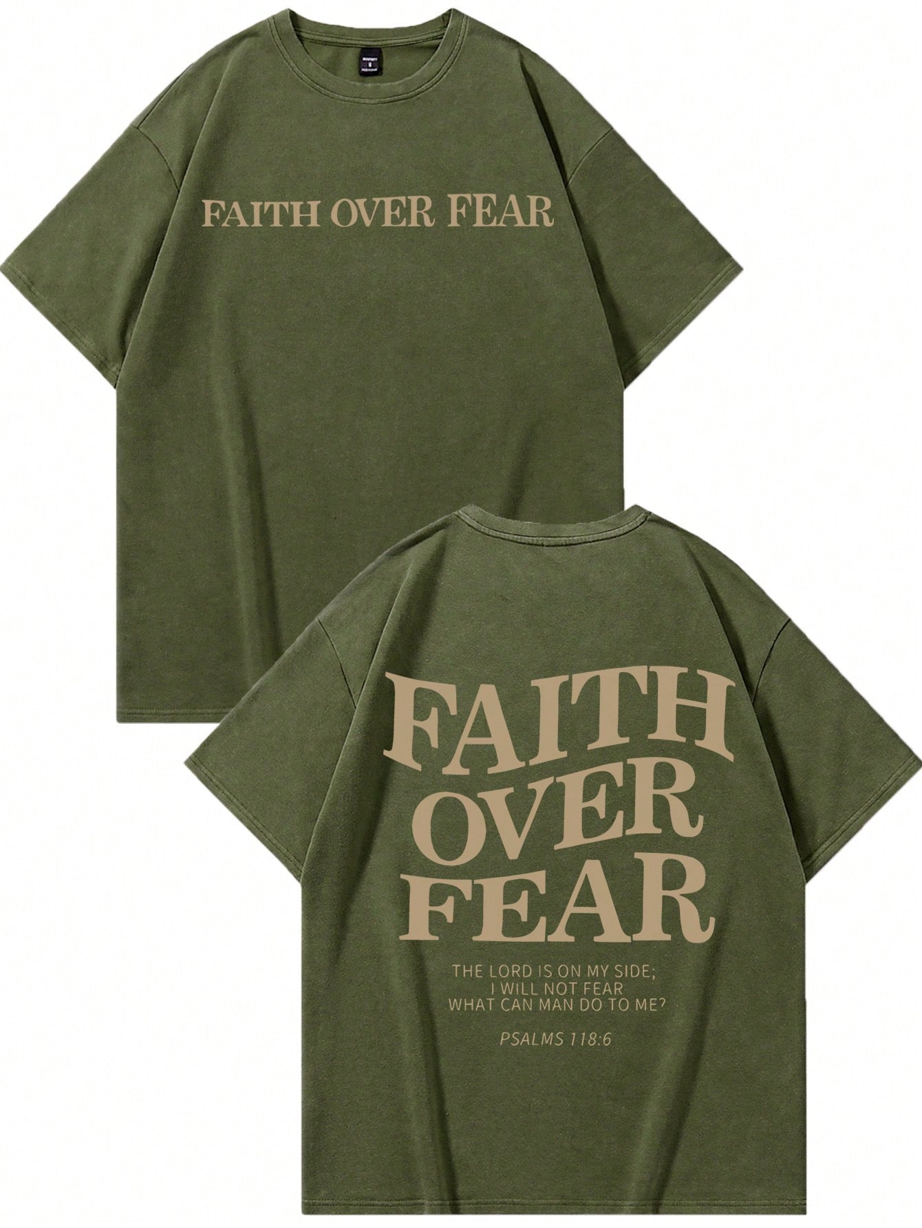 Faith Over Fear (Oversize- Green)