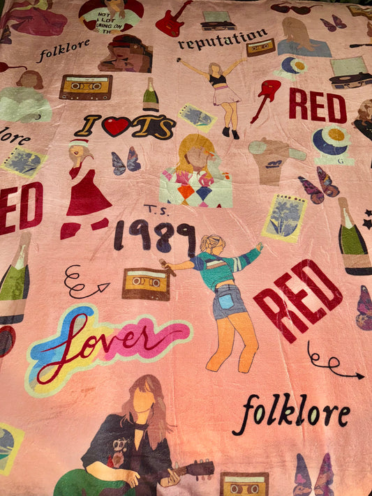 Taylor Swift Eras Throw Blanket
