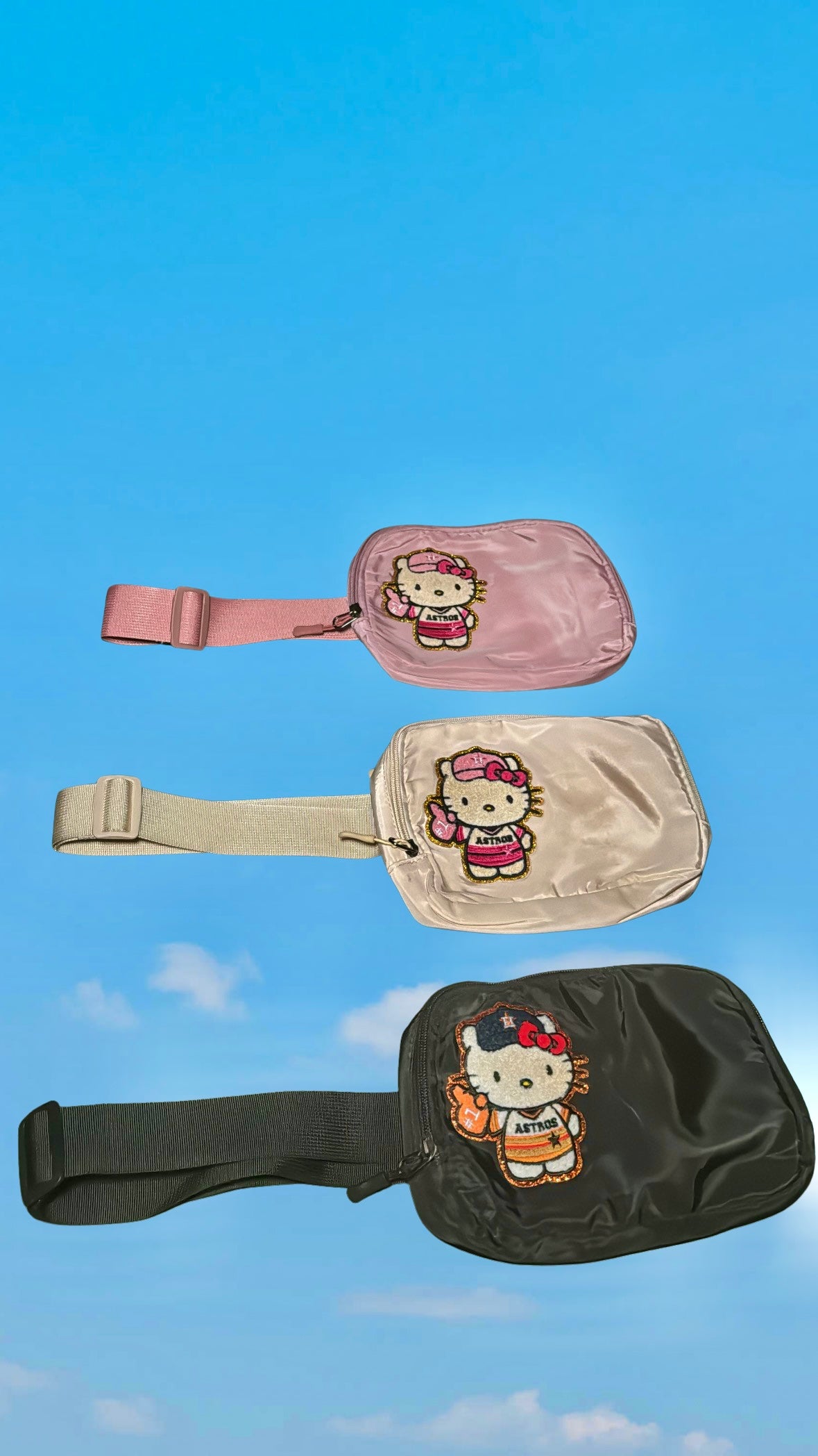 Astros Hello Kitty Patch Fanny Pack