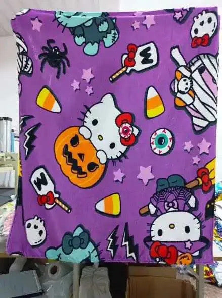 Hello Kitty Halloween Throw Blanket