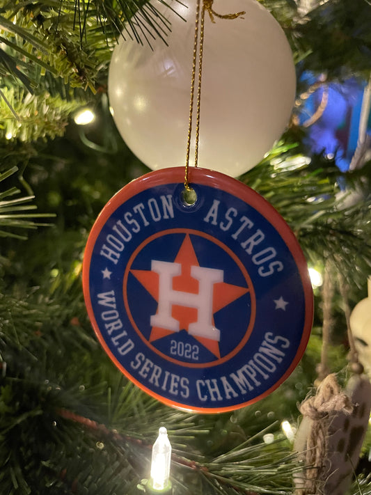 Houston Astros 2022 World Series Champions Christmas Ornament